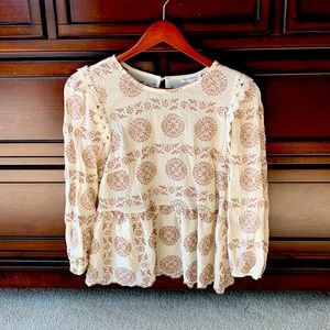 Blu Pepper blouse. Size M